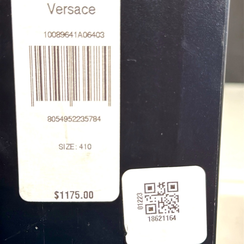 $1175 NEW size 41 Versace Black High-Top Sneakers with Velcro Strap - Picture 8 of 14
